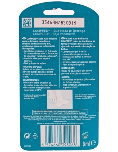Compeed Stick Antifricción, 10 Ml