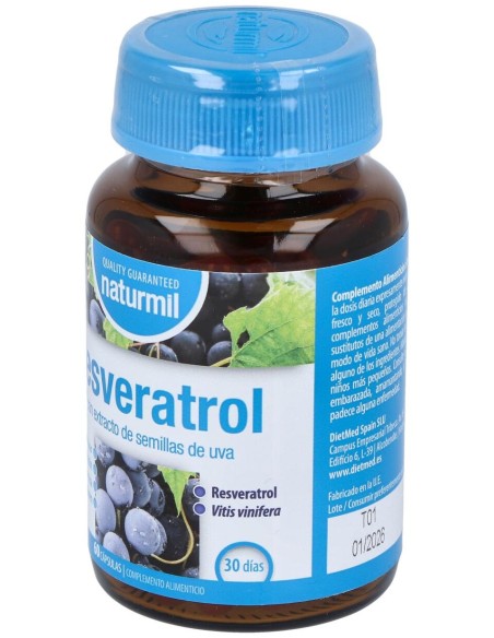 Naturmil Resveratrol Con Extracto De Semilla De Uva 60 Capsulas
