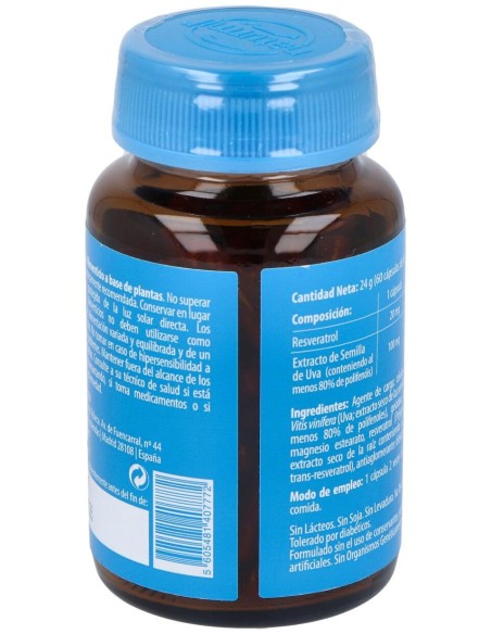 Naturmil Resveratrol Con Extracto De Semilla De Uva 60 Capsulas
