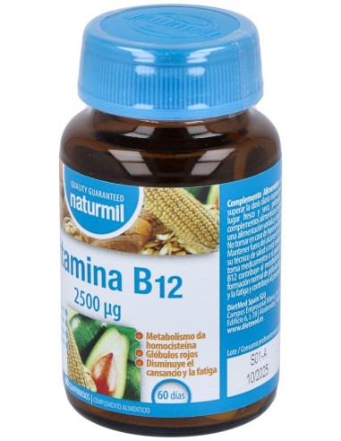 Naturmil Vitamina B12 2500Ug 60 Comprimidos