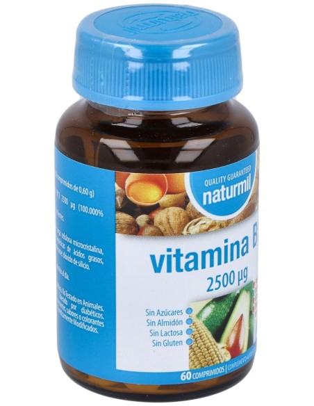 Naturmil Vitamina B12 2500Ug 60 Comprimidos