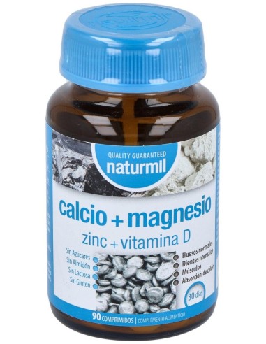 Naturmil Calcio + Magnesio + Zinc + Vitamina D 90 Comprimidos