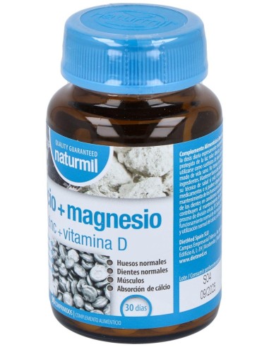 Naturmil Calcio + Magnesio + Zinc + Vitamina D 90 Comprimidos