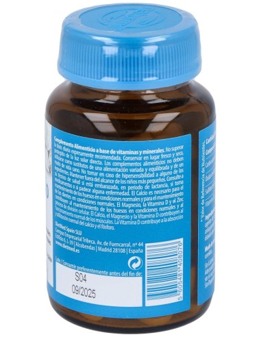 Naturmil Calcio + Magnesio + Zinc + Vitamina D 90 Comprimidos