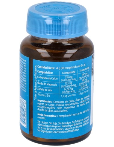 Naturmil Calcio + Magnesio + Zinc + Vitamina D 90 Comprimidos