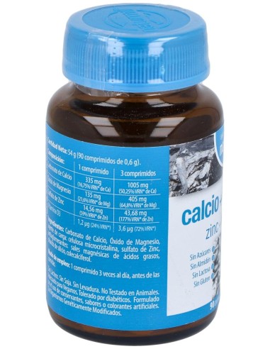 Naturmil Calcio + Magnesio + Zinc + Vitamina D 90 Comprimidos