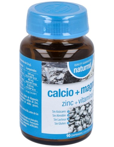 Naturmil Calcio + Magnesio + Zinc + Vitamina D 90 Comprimidos