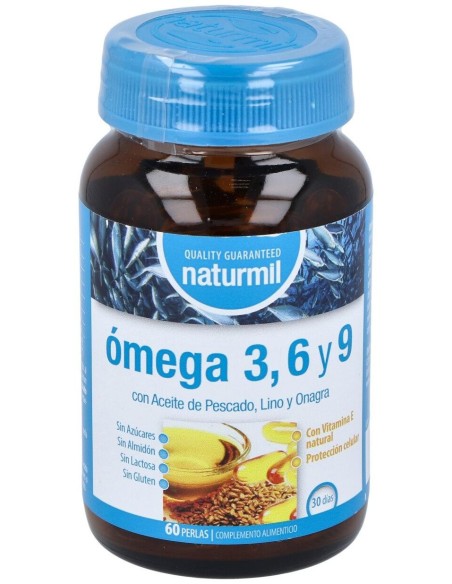 Naturmil Omega 3_6 Y 9 Aceite De Pescado_ Lino Y Onagra 60 Perla