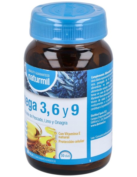 Naturmil Omega 3_6 Y 9 Aceite De Pescado_ Lino Y Onagra 60 Perla