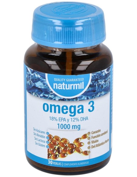 Naturmil Omega 3 Epa 18% E Dha 12% Vitamina E 1000Mg 30Caps
