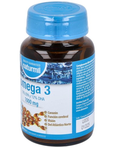 Naturmil Omega 3 Epa 18% E Dha 12% Vitamina E 1000Mg 30Caps