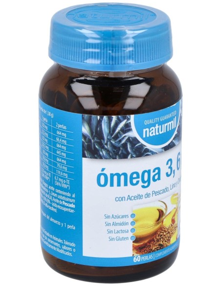 Naturmil Omega 3_6 Y 9 Aceite De Pescado_ Lino Y Onagra 60 Perla
