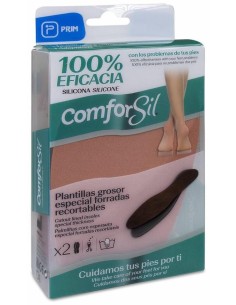 Comforsil Plantillas De Silicona Forradas Recortables, 1 Par