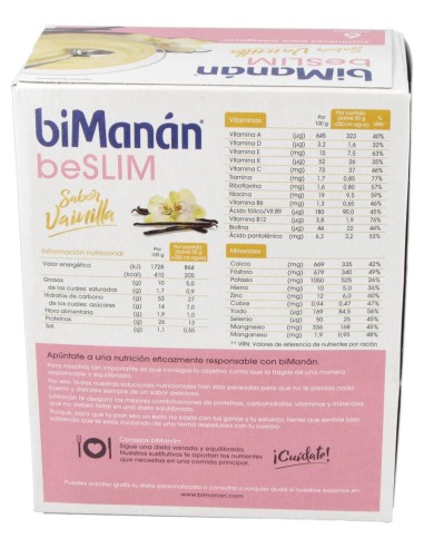 Bimanán® Beslim Natillas Vainilla 6 Sobres