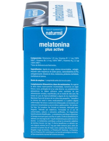 Naturmil Melatonina Plus Active 1_9Mg 60Comp