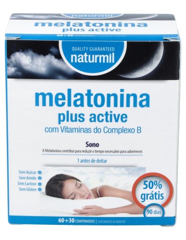 Naturmil Melatonina Plus Active 1_9Mg 60Comp