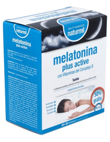 Naturmil Melatonina Plus Active 1_9Mg 60Comp