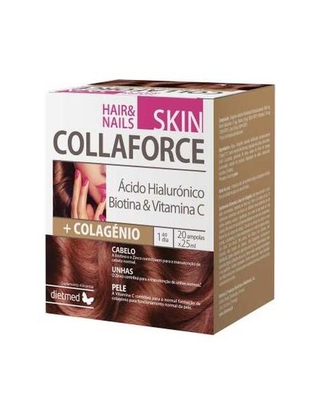Dietmed Skin Piel Cabello Uñas 20 Ampollas