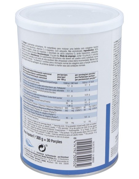 Weider Collagen Colageno Ac. Hialur Magnesio 300G