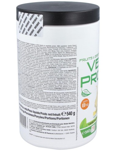 Weider Vegan Protein Vainilla 540Gr.