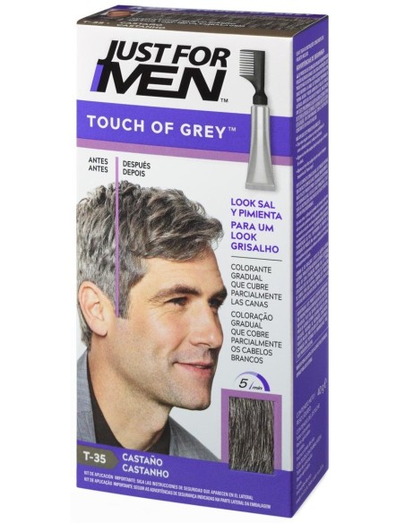 Just For Men Touch Of Grey Tratamiento Colorante Gradual Castaño 40G