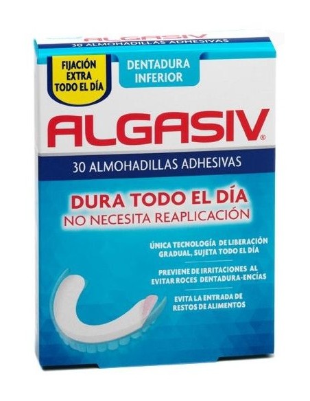 Algasiv Almohadillas Adhesivas Protesis Inferior 30Uds