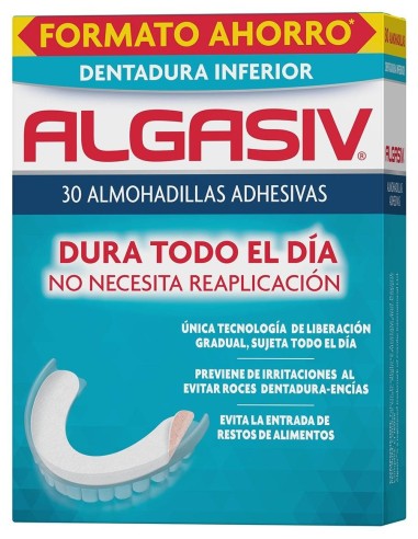 Algasiv Almohadillas Adhesivas Protesis Inferior 30Uds