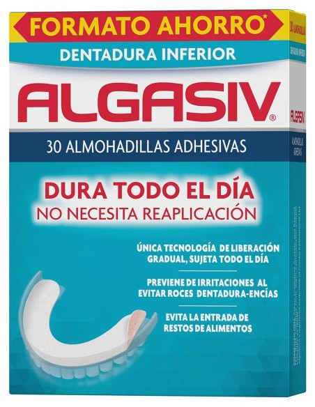 Algasiv Almohadillas Adhesivas Protesis Inferior 30Uds