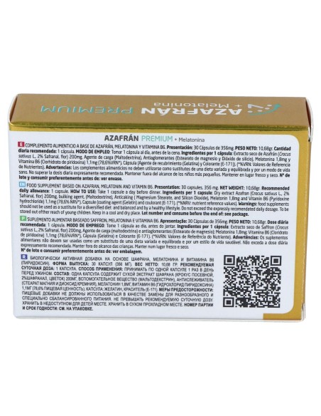 Tequial Azafran Premium + Melatonina 30Caps