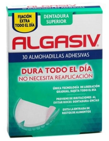 Algasiv Almohadillas Adhesivas Prótesis Dental Superior 30Uds