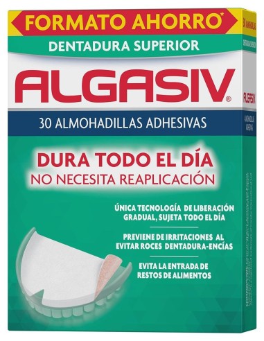 Algasiv Almohadillas Adhesivas Prótesis Dental Superior 30Uds