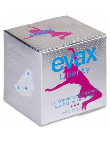 Compresas Evax Liberty Normal Con Alas 14 Compresas