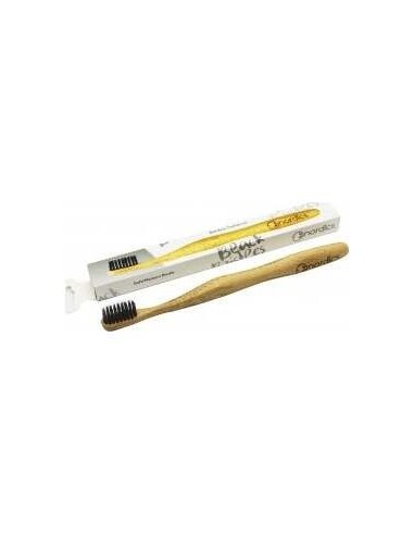 Nordics Cepillo De Dientes 100 % Biodegradable De Bambú Con Carbón