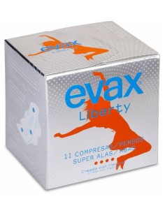 Evax Liberty Compresa Super Con Alas, 10 Uds