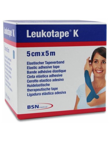 Leukotape K Cinta Autoadhesiva Elástica Azul 5 Cm X 5 M, 1 Ud
