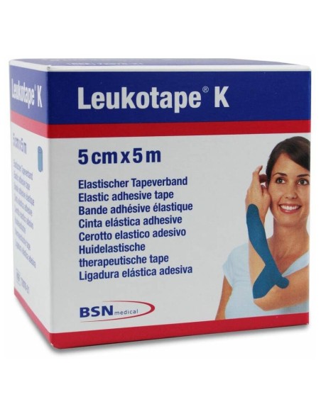 Leukotape K Cinta Autoadhesiva Elástica Azul 5 Cm X 5 M, 1 Ud