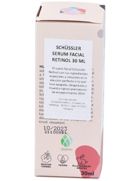 Schussler Natur Serum Facial Retinol 1% 30Ml.