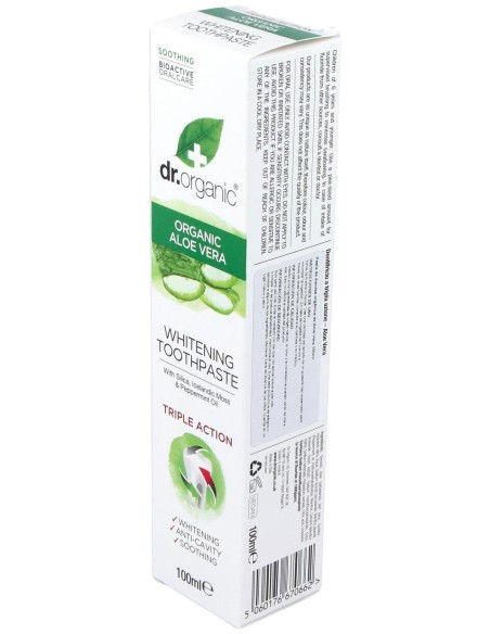 Pasta De Dientes Aloe Vera Organico 100Ml.