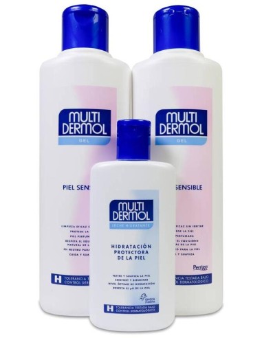 Pack Multidermol Gel De Ducha + Leche Hidratante, 2 X 750 Ml + 250 Ml