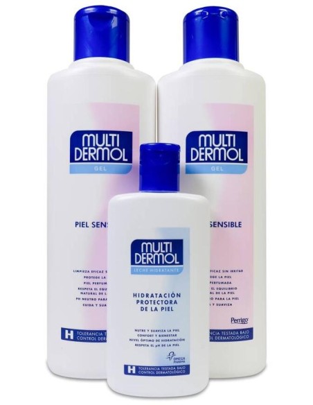 Pack Multidermol Gel De Ducha + Leche Hidratante, 2 X 750 Ml + 250 Ml