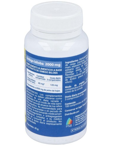 Polaris Ginkgo Biloba 2000Mg 100Comp