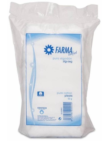 Farmaconfort Algodón Plegado Zig Zag, 50 G
