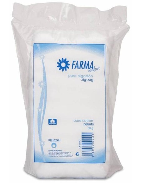 Farmaconfort Algodón Plegado Zig Zag, 50 G
