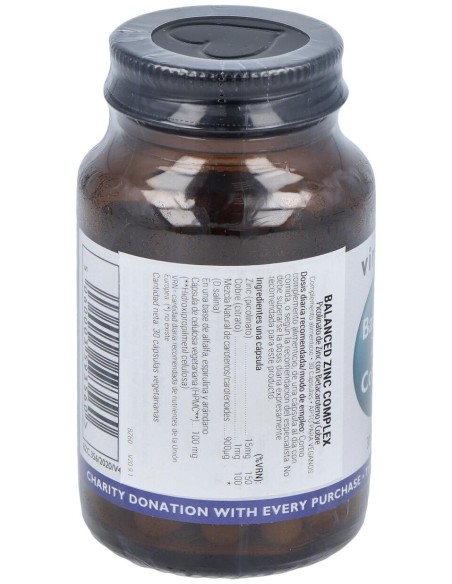 Viridian Complejo De Zinc Equilibrado 30Cáps