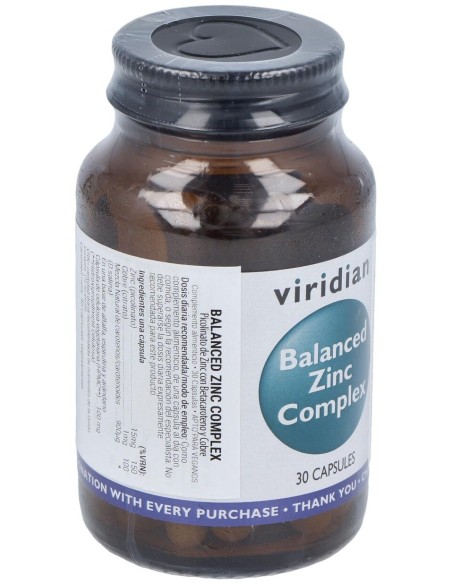 Viridian Complejo De Zinc Equilibrado 30Cáps