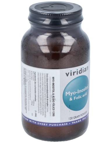 Viridian Myo Inositol Y Ácido Fólico 120G