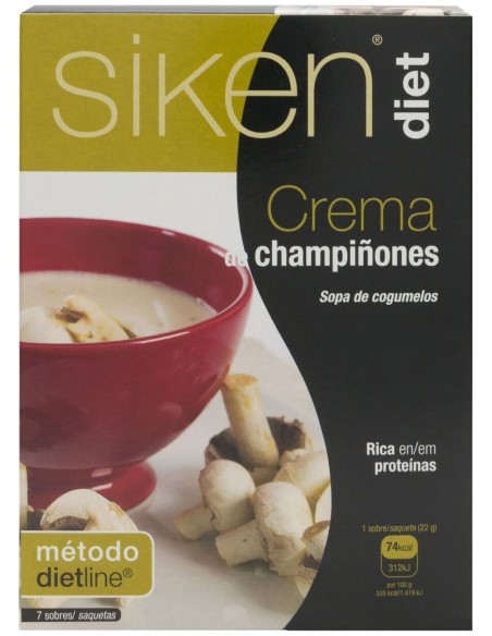 Siken Diet Crema De Champiñones, 7 Sobres