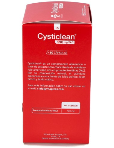 Cysticlean 240 Mg Pac, 60 Cápsulas