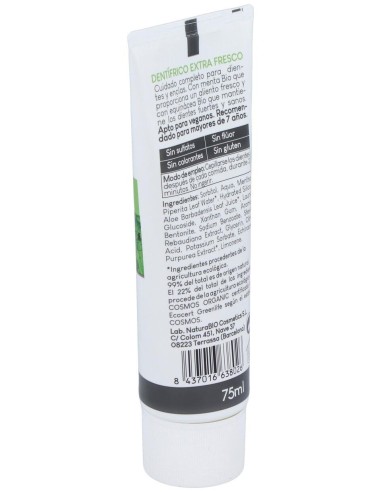 Naturabio Cosmetics Dentifrico Extra Fresco Equinacea Y Menta Bio 75Ml