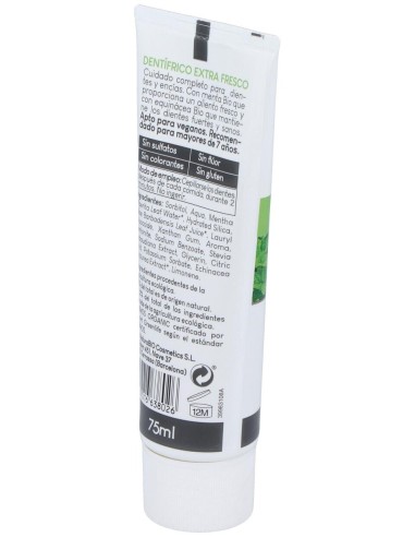 Naturabio Cosmetics Dentifrico Extra Fresco Equinacea Y Menta Bio 75Ml